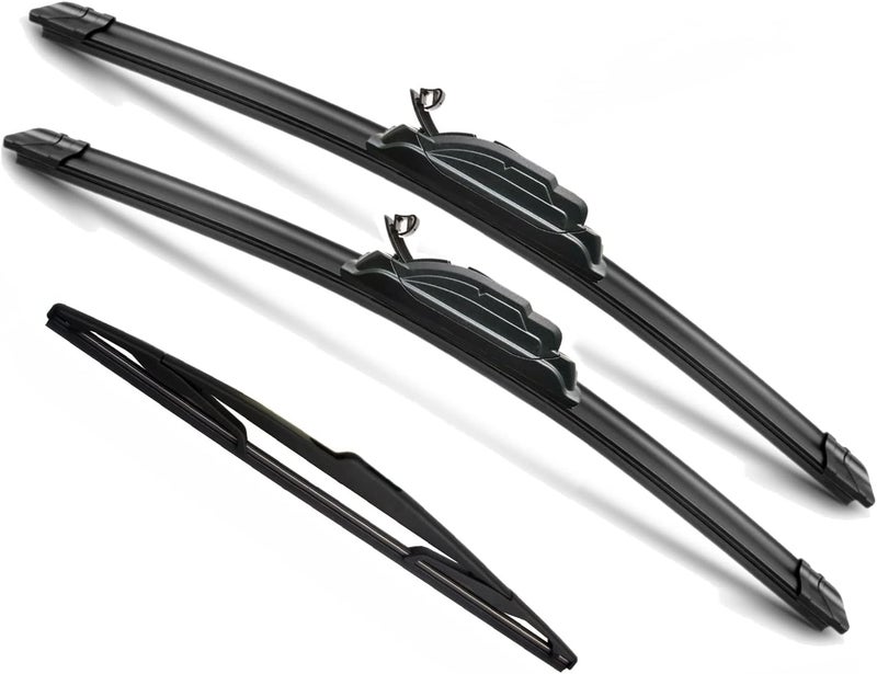 JustCar 3 wipers Replacement for Nissan Quest 2004 2005 2006 2007 2008 2009, Windshield Wiper Blades Original Equipment Replacement - 26"/18"/14D" (Set of 3) U/J HOOK - Image 1
